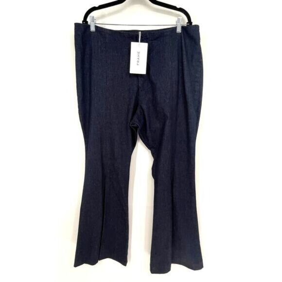 Frame Le Pixie Pleated Flared Jeans Plus Size 34 NWT $348 - Picture 3 of 8